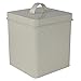 Home Basics Tin Kitchen Food Storage Organization Canister Collection (Large Canister with Cover, Ivory Trellis)