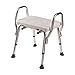 DMI Shower Chair Bath Seat for Tub or Shower Bench for Inside Shower, Made of Non Slip Aluminum with Plastic Seat, No Tools Needed, Adjustable Height, Holds Weight up to 350 Pounds, Bath Bench, White