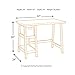 Signature Design by Ashley Mirimyn Farmhouse Home Office Small Desk with Basket, Antique White