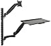 VIVO Black Sit-Stand Wall Mount Counterbalance Height Adjustable Monitor and Keyboard Workstation for Screens up to 27 inches (STAND-SIT1K) primary