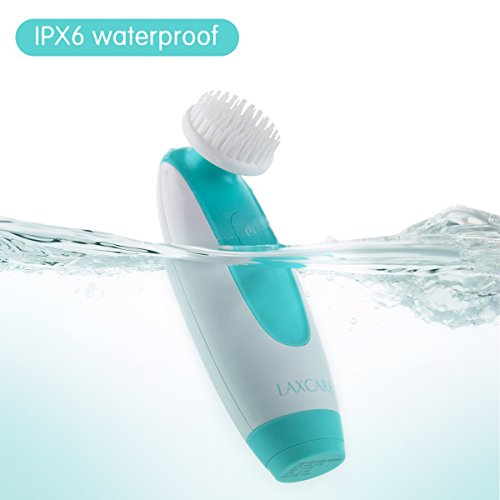 Facial Brush, Laxcare Waterproof Face Brush Facial Cleansing Brush 3 in 1 Set for Deep Pore Cleansing Gentle Exfoliating Blackhead Removing - Thumbnail 4
