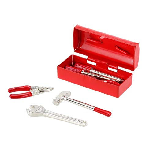 image for Kasien Mini Hammer Wrench Tool Box,1:10 RC Crawler Car Accessories Min
