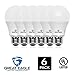 Great Eagle 100W Equivalent LED Light Bulb 1610 Lumens A19 Cool White 4000K Dimmable 14-Watt UL Listed (6-pack)