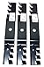 Set of 3, Made In USA Heavy Duty Replacement Mulching Blades For John Deere M127500, M127673, or M145476 primary
