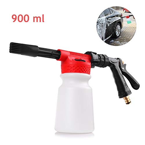 Powstro Car Cleaning Foam Gun Multifunctional Washing Foamaster Gun Water Soap Shampoo Sprayer 900ml for Van Motorcycle Vehicle (Red) - Thumbnail 5