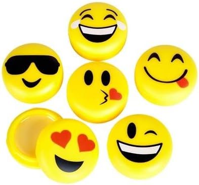 Emoji Smile Face Emoticon Lip Gloss Birthday Party Favors 12 Pieces