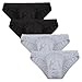 Elever Men's Underwear Micromodal Hip Bikini Briefs 4 Packs