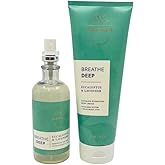 Bath and Body Works Aromatherapy Breathe Deep Eucalyptus Lavender Pillow Mist & Body Cream Gift Set