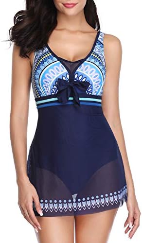 Printed One Piece Swimsuits for Women Plus Size Suit Mesh Tummy Contr Long Torso