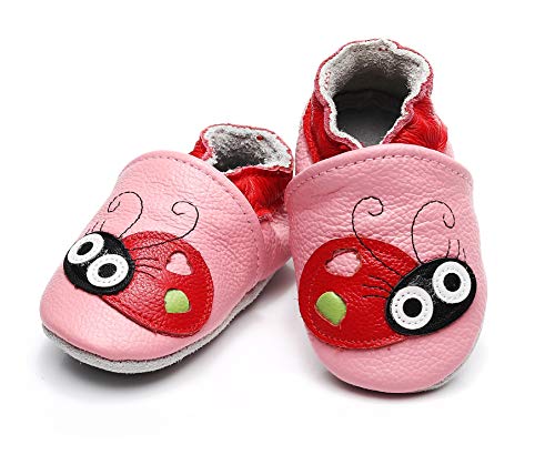 Bebila Leather Cartoon Baby Moccasins Cute Suede Soft Sole Toddler