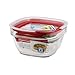 Rubbermaid Easy Find Lids Glass Food Storage Container, 4 Cup, Racer Red