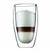 Bodum PAVINA Coffee Mug, Double-Wall Insulate Glass Mug, Clear, 15 Ounces Each (Set of 2)