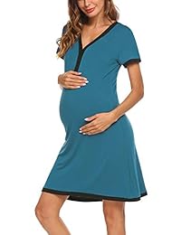 Camisón de maternidad de manga corta para lactancia, para lactancia, tallas S-XXL