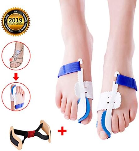 Bunion Corrector - Hallux Valgus Bunion Protector with Adjustable Velcro Toe Straighteners for Bunions Support Bunion Night Splint Toe Separators Hammer Toe Pain Relief Kit (1 Pair for Big Toe)