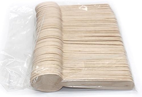 Wooden Disposable Spoons Wood Cutlery Silverware ondiments Ice-cream Sugar Salt Spoons Small Spoons, 5.5 inch Length pack of 100