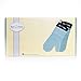 Silicone Oven Mitts Heat Resistant 500 Degrees - 2 Extra Long Silicone Oven Mitt Pot Holders - Food Safe Oven Gloves - BPA Free - Soft Inner Lining - (Blue) - Frux Sili Mitts
