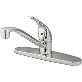 Kingston Brass KB5710 Chatham Single Lever Handle Kitchen Faucet without Sprayer, 8-Inch, Polished Chrome