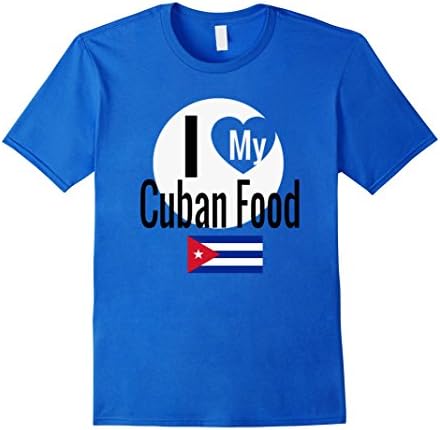 Men's I Love My Cuban Food Funny Cuba Gift T-Shirt Large Royal Blue