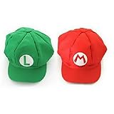 Super Mario Hat Super Mario Bros Unisex Red&Green Cosplay Hat XCOSER