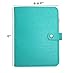 Harphia A5 Binder, A5 planner, Wool Felt Notebook,personal planner binder with Zip Pouch PVC Bag, Today Ruler, PP Plate Mat (Mint Blue, A5 9 x 6.69'')