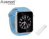 Bluetooth Smart Watch with Camera, Aosmart B1 Smart Watch for Android Smartphones (Sky Blue)
