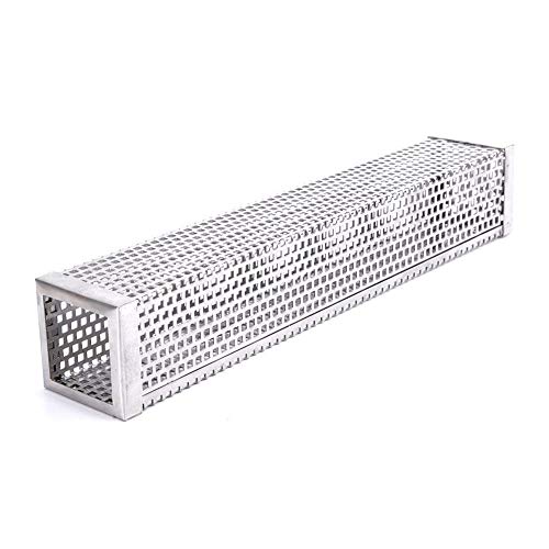 MatSailer Pellet Smoker Tube Perforated Stainless Steel BBQ Smoke Generator to Add Smoke Flavor to Grilled Foods 12" Cuboid (Cuboid)