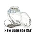 FYJENNICC HT-V2 Chastity Cage|Lightweight Resin Male Chastity Devices|Male Chastity Cage|Adult Sex Toy for Men|5 Color Short Cage|1 Set MagicLockers | 4 Sizes Rings (Transparent)