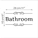 ufengke Simple Bathroom Wall Decals, Bathroom Restroom Removable Wall Stickers Murals
