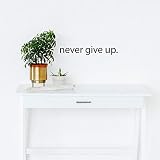 Never Give Up.. Over the Door Vinyl Wall Decal Sticker Art
