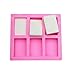 6 Cavity Soap Plain Rectangle Silicone Mold Handmade for hand soap, chocolate, cake, baking (1 pack)