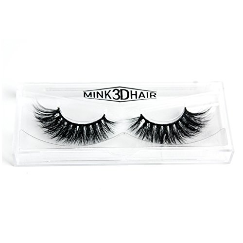 3D Mink False Eyelashes Premium Natural Mink Fur - FREE Applicator Clip, Gift Box - Thick and Long, Luxury Glamorous Sexy