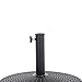 Sundale Outdoor 48LBS Umbrella Stand 20.47'' Bliss Wicker Resin Patio Umbrella Base,Market Metal Heavy Duty Stand Outdoor, Black