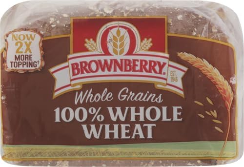 Brownberry Whole Grains 100% Whole Wheat Bread - 24 oz Loaf, No Artificial Colors, Flavors, Preservatives or HFCS