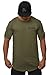 YoungLA Mens Long Ring-Spun Cotton T-Shirts Lightweight Muscle Tee Shirts 301 - Olive Small