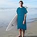 SUN CUBE Surf Poncho Changing Robe with Hood | Cotton Wetsuit Changing Towel for Surfing Beach Swim Outdoor Sports - Sea Blue