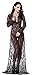 QinMi Lover Women Lace Lingerie Long Sleeve Sleepwear Dress See-Through Maternity Gown,Black