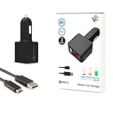 KR-NET 48W 3 Ports USB with Type C Quick Car Charger for Samsung S6/S6 Edge/S6 Edge Plus/Note 5/Note 4, Nexus 5X/6P, Xperia Z4/Z5, Lumia 950/950XL, Blackberry Priv [Qualcomm QC 2.0 Certified]