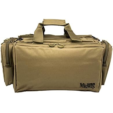 MidwayUSA Waxed Canvas Pistol Range Bag Olive Brown