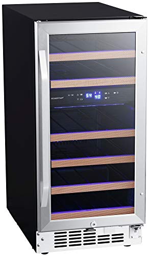 EdgeStar CWR263DZ 15 Inch Wide 23 Bottle Built-In Wine Cooler with Dual Cooling Zones