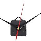 Mudder Quartz Clock Movement Mechanism, 3/25 Inch Maximum Dial Thickness, 1/2 Inch Total Shaft Length (Black and Red)