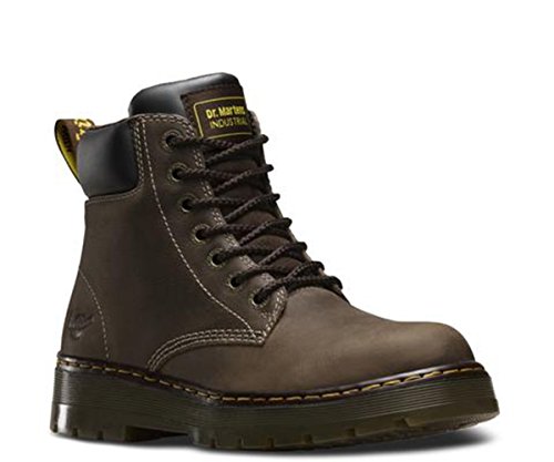 Dr. Martens Men's Winch 7 Eye Boot,Dark Brown Wyoming Leather,UK 7 M