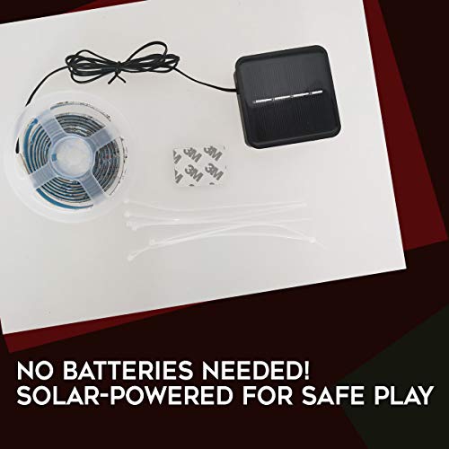 Light Up Basketball Hoop - Solar Powered LED Lighted Basketball Rim Kit - Waterproof Indoor Outdoor Glow Basketball Hoop - Perfect for Kids Adults Training Games Playing at Night - Thumbnail 5