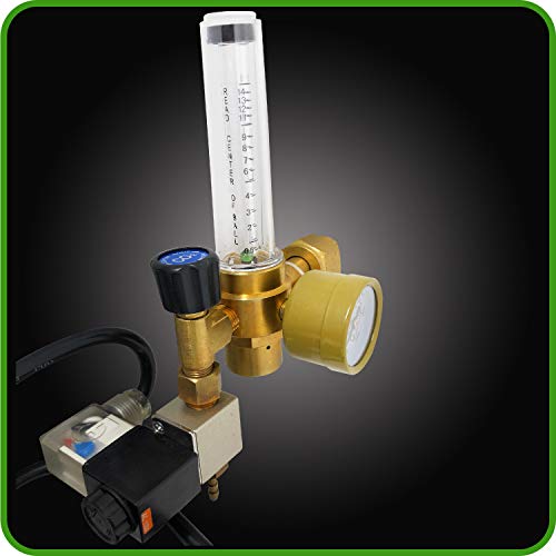 Co2 Regulator Hydroponics Emitter System with Solenoid Valve by Manatee Accurate and Easy to Adjust Flow Meter Made of Brass - Shorten up and Double Your Time for Harvesting! - Thumbnail 4