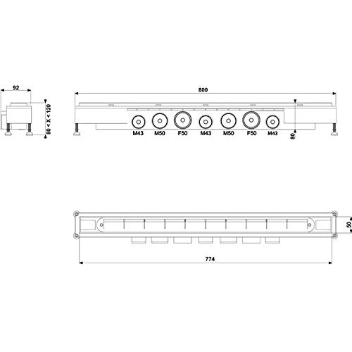 Wirquin Express 'eau dusachen-Abflussrinne, 800 mm – Bild 6
