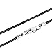 FIBO STEEL 2mm Mens Womens Necklace Leather Cord Chain, 18 inches
