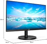 Philips 222V8LA 22 inch FHD Monitor VA 75Hz 4ms Speakers Flickerfree view 6