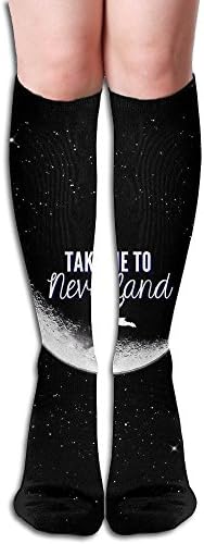 Tube Knee High Socks 50CM Take Me To Neverland Men's Over-the-Calf Tube Sports Socks Extra Long Compression Stocking