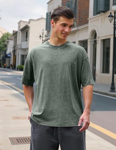 VIOPY 3 Camisetas Vintage de Verano para Hombre Playera Básica Oversize de Manga Corta Cómoda Unisex