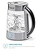 Zeppoli Electric Kettle (BPA Free) - Fast Boiling Glass Tea Kettle (1.7L) Cordless, Stainless Steel Finish Hot Water Kettle - Glass Tea Kettle, Tea Pot - Hot Water Heater Dispenser