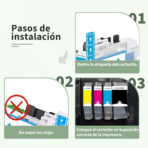 Greenjob LC422XL Ink Cartridge Compatible with Brother LC422 LC-422XL LC-422XLVAL Multipack for Brother MFC-J5340DW MFC-J5345DW MFC-J5740DW MFC-J6540DW MFC-J6940DW (BCMY, 8 Pack)